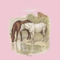 thumbnail image 2 of Girl's Lost Gods Retro Horses Portrait Graphic Tee Light Pink Large, 2 of 4
