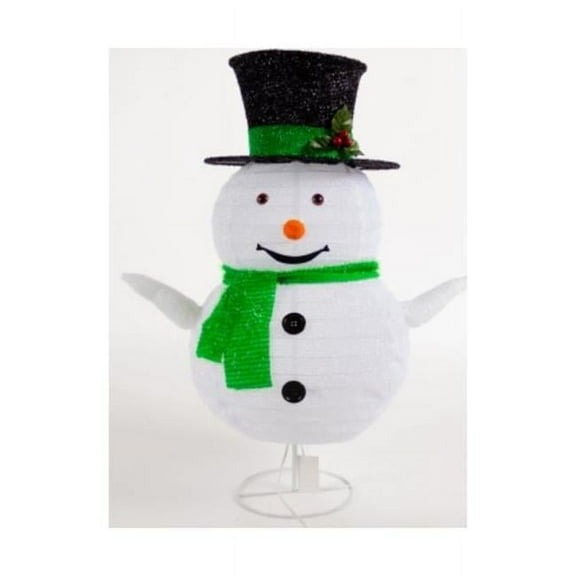 Windmax International G48 74826YTN 30 in. Lighted LED Collapsible Fabric Snowman