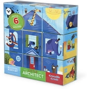 Crocodile Creek Little Architect Boy Builder Jumbo Block Mix-and-Match Stacking Set, 3.5"