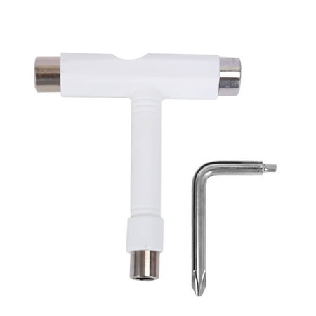 

Multifunction Portable Skateboard Tools Practical Skate Scooter Skateboard Tools Roller Skate Tool Handle Socket Spanner White