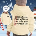 thumbnail image 2 of Trendfront Girls Fall Winter Hoodies Faith Vintage Letter Graphic Long Sleeve Kangaroo Pocket Loose Fit Casual Pullover Sweatshirt Tops, 2 of 4