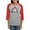 Heather/Red, variant on CafePress - Christmas Shark Long Sleeve T Shirt - Womens Baseball Tee