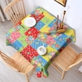 thumbnail image 2 of Pioneer Flower Floral Print Pattern Square Tablecloth, Waterproof Wipeable Spillproof Washable Table Cover for Home Kitchen Party Decor, 52"x52", 2 of 6