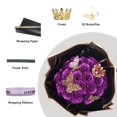 thumbnail image 3 of Rosas Con Purpurina De Bricolaje: Ramo Artificial De Flores Artificiales De Color Azul, Rojo, Rosa Y Morado Brillante, ¿Perfecto Para El Regalo Del Día De La Madre? ¿Aniversario? Bodas - 25 Rosas (Púr, 3 of 5