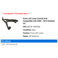 thumbnail image 2 of Front Left Lower Control Arm - Compatible with 2006 - 2010 Hummer H3 2007 2008 2009, 2 of 2