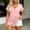 Pink, variant on Womens V Neck Irregular Hem Tops Short Sleeve Casual T Shirts Solid Color Loose Fit Asymmetric Summer Blouses for Women Plus Size M-2XL White XL(XL)