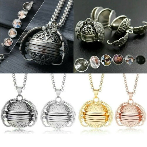 angel wing expanding photo locket