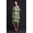 thumbnail image 2 of Bimba Tie-Dye Print Cold Shoulder Women Swing Tunic Flutter Sleeve Midi Dress-XXX-Large, 2 of 6