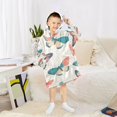 thumbnail image 6 of FORMRS Wearable Blanket Hoodie with Sleeves for Kids Cozy Flannel Sweatshirt, Colorful Butterflies, 6 of 7