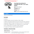 thumbnail image 2 of Front Brake Pad and Rotor Kit - Compatible with 2008 - 2021 Toyota Sequoia 2009 2010 2011 2012 2013 2014 2015 2016 2017 2018 2019 2020, 2 of 2