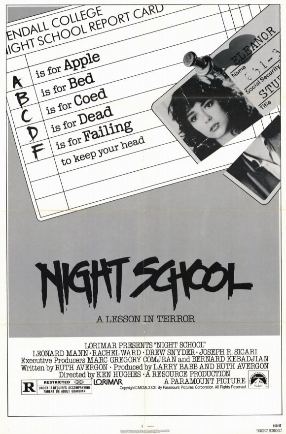 Night School - movie POSTER (Style A) (11&quot; x 17&quot;) (1981) - Walmart.com -  Walmart.com