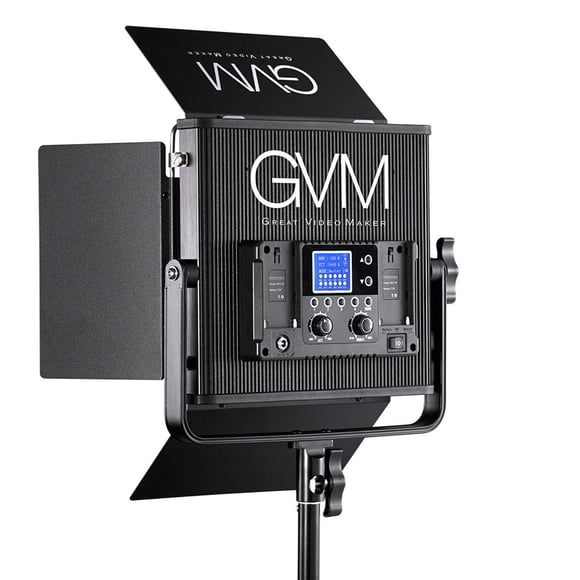 Luces de vídeo LED bicolores GVM con función de control conjunto, CCT variable entre 2300 y 6800 K y