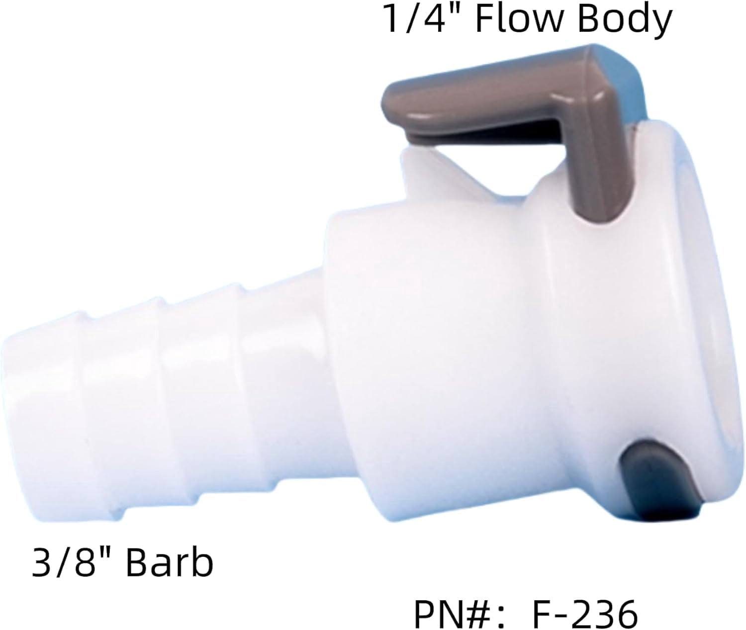 Fits Air Hose Quick-Connect Female Connector Replacement Part for Sleep Number Bed F-236 (for Beds with 3/8" Inside Diameter Hoses) 2 Pack
