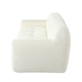 thumbnail image 5 of 85.8" Wide Chenille Fabric 3-Seater Sofa with Tufted Style, Full Sponge Compression Design, with Powder-Free Foam, Pocket Spring for Extra Comfort for Living Room, Bedroom, Office, Apartment, Beige, 5 of 9