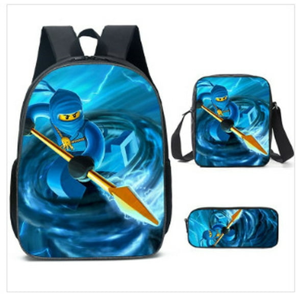 Cartoon Ninja Lego Children'S Backpack Primary And Secondary School Students Large Capacity Leisure Schoolbag Three-Piece Set 13 -WEVALLEY