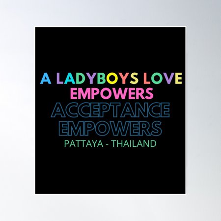 Ladyboys Pattaya -Thailand Poster Wall Art, Modern Wall Decor, 16x16 UNFRAMED