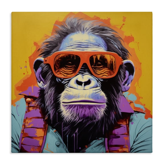 Stupell Industries Contemporary Pop Style Gorilla Canvas Art, 17 x 17, by Irena Orlov