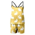 thumbnail image 4 of GHSOHS Sleepwear Pajamas for Women Set Pajamas Sexy Colorful Printed Camisole and Shorts Home Sleeveless Top Pajamas Casual Sleepwear Two-piece Pj Sets Outfits Lounge Sets Pj Sets, 4 of 4