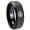 Black Polished Beveled Edges, variant on Tungsten Angry Baseball 8mm Black Polished Concave Men's Ring