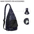 thumbnail image 4 of Stellar Navigation Sling Backpack - Star Map & Compass Print (Durable), 4 of 4