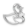 thumbnail image 4 of FJC Finejewelers 925 Sterling Silver Themed CZ Gold-tone Duck Slide 17.08 mm x 17.15 mm, 4 of 6