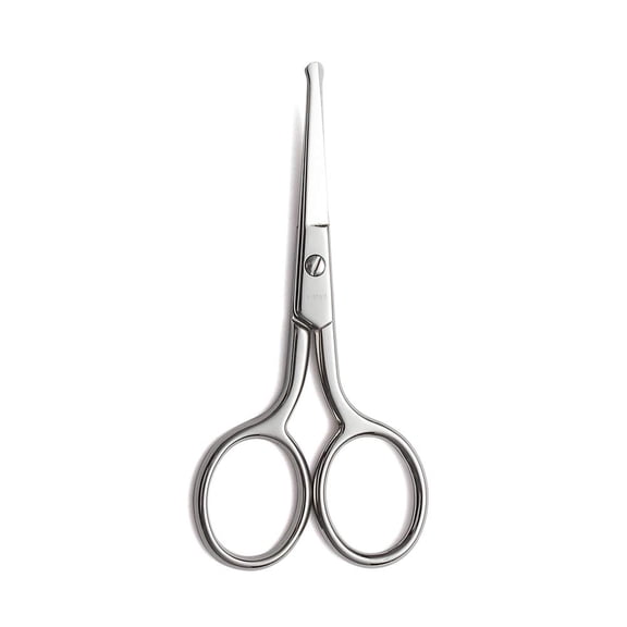 EXLEAF Nose Hair Scissors Rounded Tip Stainless Steel Beauty Shears|Straight Blade,Multi-Purpose Grooming,Eyebrow Eyelash Cuticle Facial Detail Care