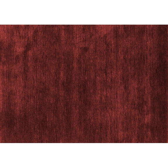 Ahgly Company Indoor Rectangle Abstract Red Contemporary Area Rugs, 3' x 5'