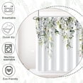 thumbnail image 4 of Small Stall Shower Curtain, Sage Green Eucalyptus Shower Curtain for Bathroom Waterproof Fabric Spring RV Shower Curtain Set with Hooks, 36x72 Inch, 4 of 6