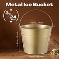 thumbnail image 3 of 24 Pcs Metal Wine Bucket Bulk Beer Bucket Ice Pails with Handle Champagne Soda Ice Bucket Party Beverage Chiller for Summer Picnic Buffet BBQ Home Bar Club(Gold,7.1 x 6.5 x 5.1"), 3 of 6