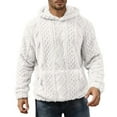 thumbnail image 7 of lmcalzta Fuzzy Hoodies for Men with Pockets Workout Gym Running Athletic Sweatshirts Fall Winter, 7 of 7