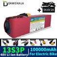 thumbnail image 2 of 48V 100Ah Lithium Ion Battery Pack 13S3P 1000W For 54.6V Motorized Scooter With BMS, 2 of 7