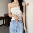 thumbnail image 3 of Tops para mujer, Tops con cuello halter para mujer Tops suaves con cuello halter para mujer Camiseta sin mangas con cuello halter Experiencia incomparable, 3 of 9
