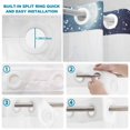 thumbnail image 3 of No Hook Shower Curtain with Built-in Rings - Gingerbread Man Christmas Washable Waterproof Fabric Bathroom Curtains for Hotel,Rentals, 72X 96 Inch Extra Long , Winter Snowy Scene White, 3 of 9