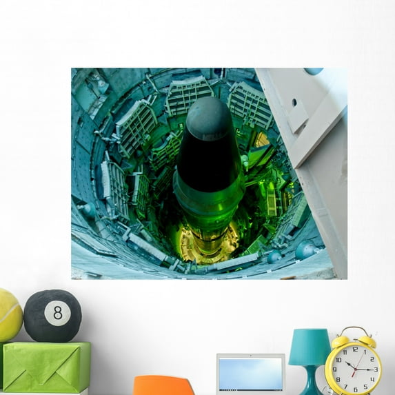 Titan Ii Missile Wall Mural Decal by Wallmonkeys Vinyl Peel and Stick Graphic (48 in W x 37 in H)