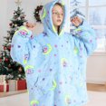 thumbnail image 2 of NIEWTR Boys Girls Kids Hooded Bathrobe,Soft Flannel Loungewear Robe with Adjustable Tie,Cartoon Print,for Toddlers to Kids 2-12 Years Toddler Pajamas(6-15 Years), 2 of 5
