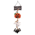 thumbnail image 4 of Sunshinehomely Halloween Pumpkin Ghost Door Sign, Vertical Hanging Ornament with Printed Pumpkin and Ghost Design for Front Door, Window, Porch, Entryway and Party Decor, 4 of 5