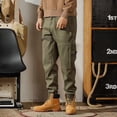 thumbnail image 2 of Pantalones de chándal estilo militar estilo retro americano para hombre, pantalón de chándal táctico holgado para exteriores, estilo urbano, para otoño, 2023, 2 of 5
