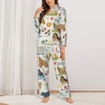 thumbnail image 2 of Fotbe Dogs Funny Pets Pattern Long Sleeve Pajama Set for Women,Sleepwear Set,2-piece Loungewear Set,Soft PJs Comfy Nightwear with Pockets -, 2 of 7