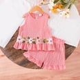 thumbnail image 2 of KEXE Baby Girl Clothes 9-12 Months Baby Girls' Clothing Sets Toddler Girl Outfits Baby Girl Summer Clothes Sleeveless Tops And Shorts Clothing Sets, 2 of 9