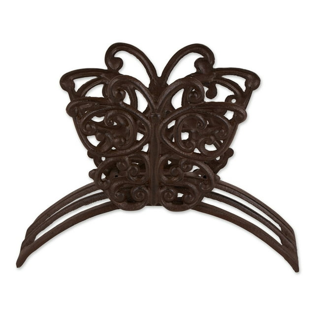 Accent Plus Decorative Butterfly Cast Iron Hose Organizer