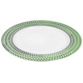 thumbnail image 4 of Koyal Wholesale Acrylic Charger Plates Round Green Greenery Leaf Edge Design - Set of 4 Buy Bulk for Weddings and Events, 4 of 5