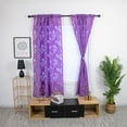 thumbnail image 3 of Bouanq Embroidered Soft Decorative Sheer Voile Light Filtering Grommet Window Treatment Curtain Drapery Panels for Bedroom & Living Room - Set of 2 Panels, 3 of 7