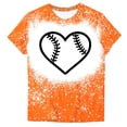 thumbnail image 4 of DeHolifer Womens Tops Short Sleeve Crewneck Baseball Graphic Printed Casual Tee T Shirt Summer Fashion Blouse Orange S, 4 of 5