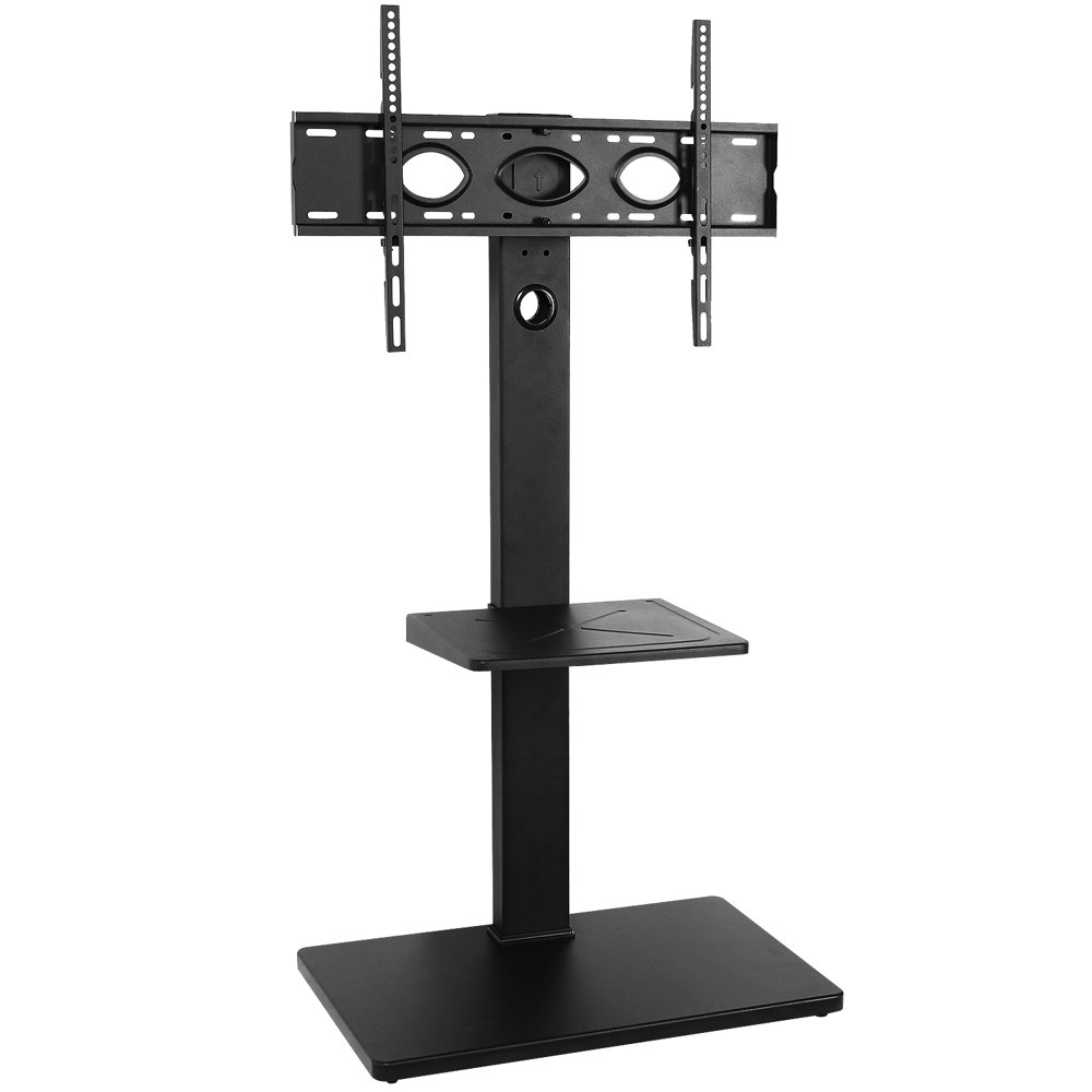 64" TV Stand with Mount Black TV Swivel Stand