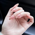 thumbnail image 5 of Press On Nails Nude Short Square Glossy Natural Look Reusable Stick On Nails Kit, 5 of 10