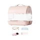 thumbnail image 2 of Jaula para pájaros ligera de acrílico Villa y bolsa con asa para jaula de pájaros Cuero PU rosa, 2 of 9