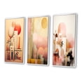 thumbnail image 3 of Designart "Retro Illustration of Oriental Boho City" Modern Geometric Framed Wall Art Set Of 3 - Beige Abstract Frame Canvas Set For Living Room Decor, 3 of 7