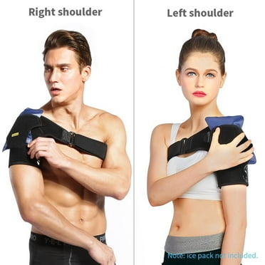 MGAXYFF Adjustable Hot/Cold Shoulder Support Brace, Black, Adult