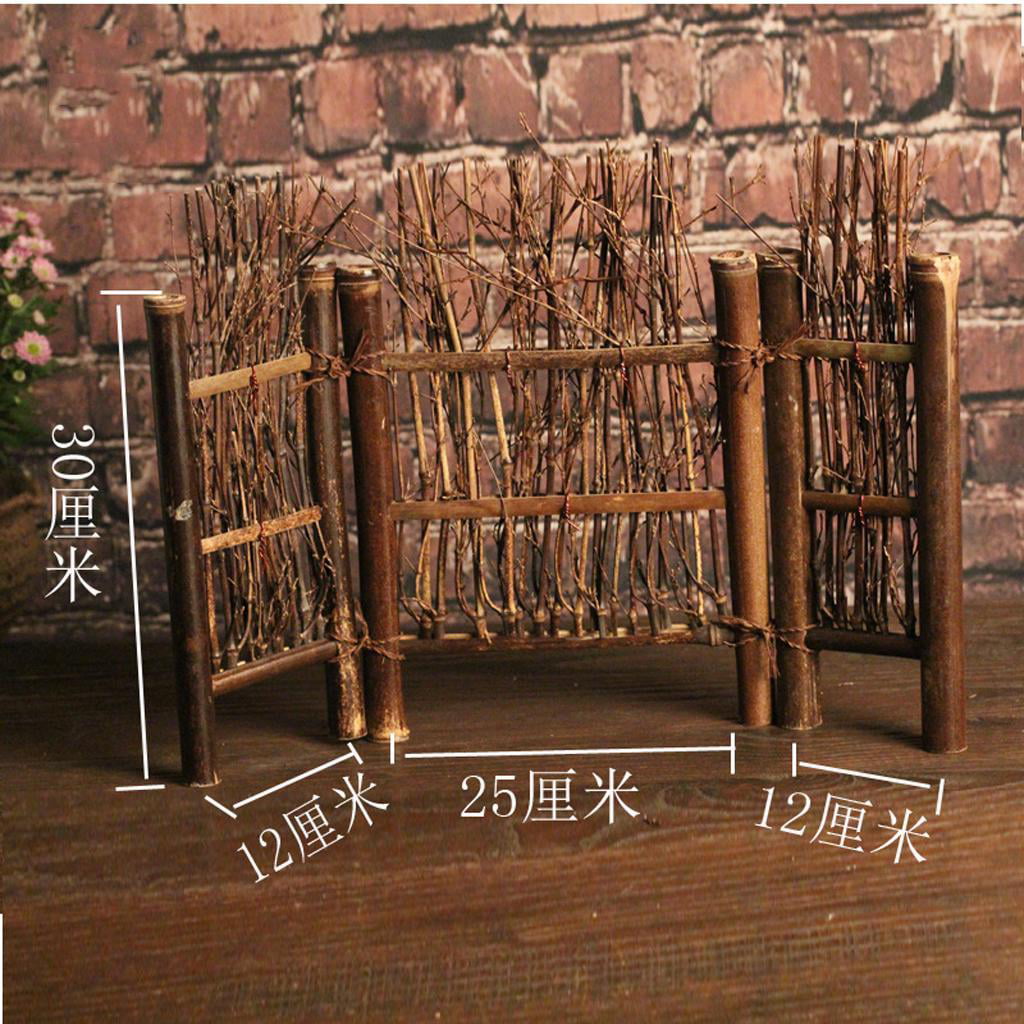 Mini Fence Kongfu Tea Ceremony Natural Bamboo Fence Miniature Decor 9 Types 