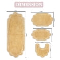 thumbnail image 3 of Home Weavers Allure Collection 100% Cotton Tufted Supersoft and Absorbent Bath Rug Machine Washable Tumble Dry, 4 Piece Set, Yellow, 3 of 5